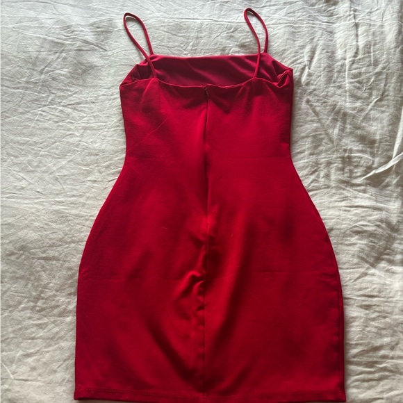 Mini Red Spaghetti Strap bodycon dress - Picture 3 of 6